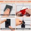CIEMGNZOC 6-Pack Curtain Bracket Holders, Universal Self-Adhesive Wall Mounts, Fits
