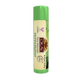 Okay lip balm tube, coconut, Gray, 0.15 Ounce