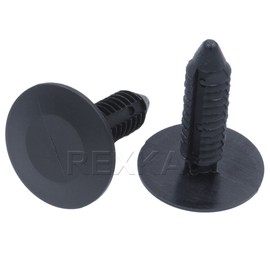 Rexka 100pcs M6.3 Splash Shield Wheel Cover Bumper Cover Retainer Clip Pin Rivet for Jeep Dodge Ram Chrysler 6501916 GM 22547243