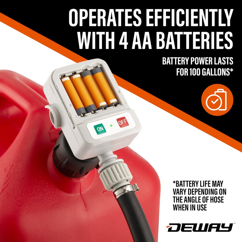 DeWay Fuel Transfer Pump for Gas Can with Manual Hand