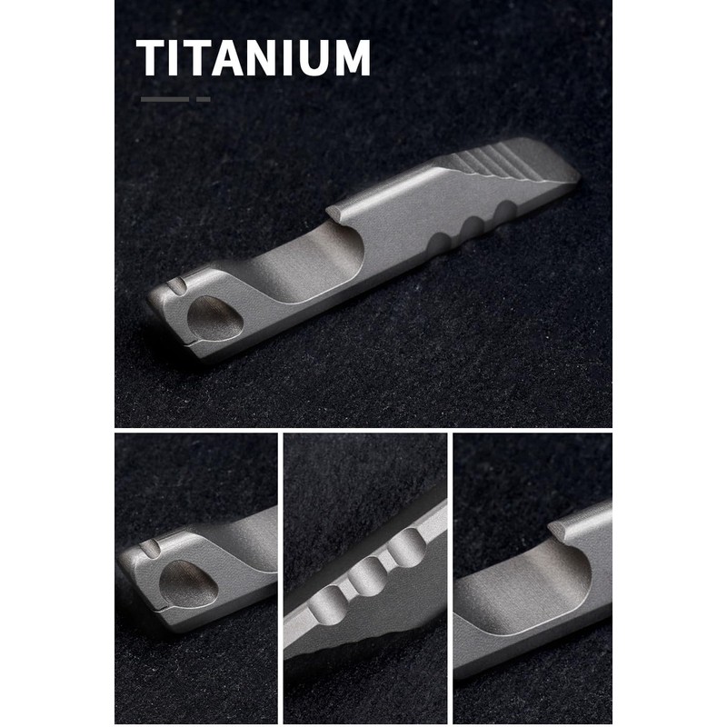 ainhue A23 Mini Pry Bar Bottle Opener, TC4 Titanium Prism