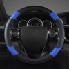 GIANT PANDA Microfiber Leather Steering Wheel Cover for Honda Accord,Civic,CR-V,HR-V,Pilot(Diamond-Pattern-Black+Blue-Standard