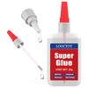 (2-in-1) Super Glue with Brush Applicator & Nozzle, Mess Free