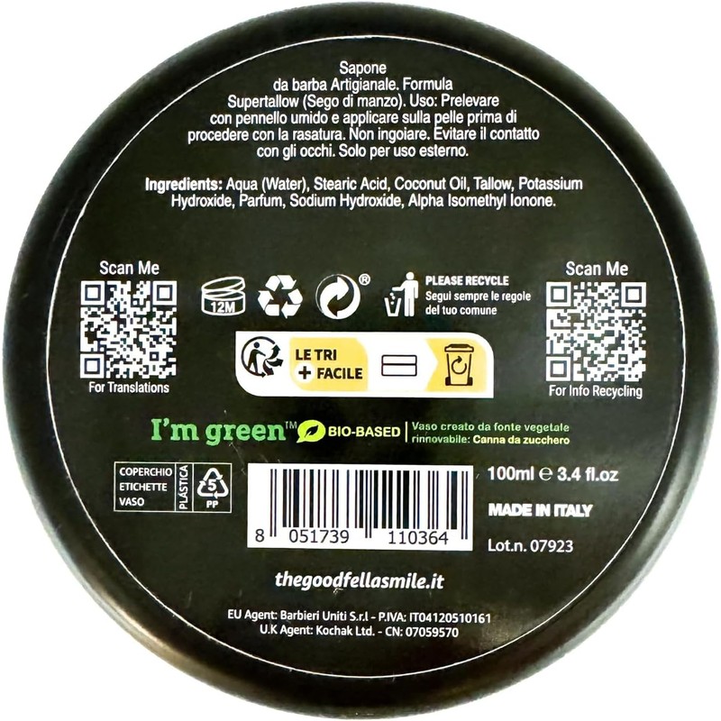 The Goodfellas' Smile, Luxury Shaving Soap, Formulated for Use with