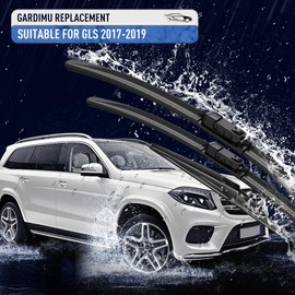 GARDIMU Front and Rear Windshield Wiper Blades, 3 Pcs Front and Back Windshield Wipers Blades for Benz GLS 2017-2019, Car Window Wiper Blade for AMG GLS 63 450 550 4MATIC(No Spray Nozzle and Heating)