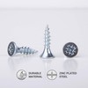 (Pack of 200) Zinc Plated Steel Wood Screws 3.0 x
