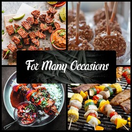 BambooMN - 5mm Sharp-Point Multipurpose Food Bamboo Skewers - 6.5" (16.5cm) - 300 Pieces