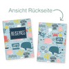 cozy racoon Kids Passport Holder, ocean, Modern