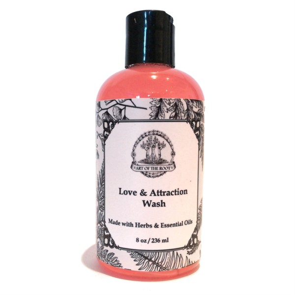 Art of the Root Love & Attraction Wash 8 oz | Handmade with Herbs & Essential Oils | Hoodoo Voodoo Wiccan Pagan