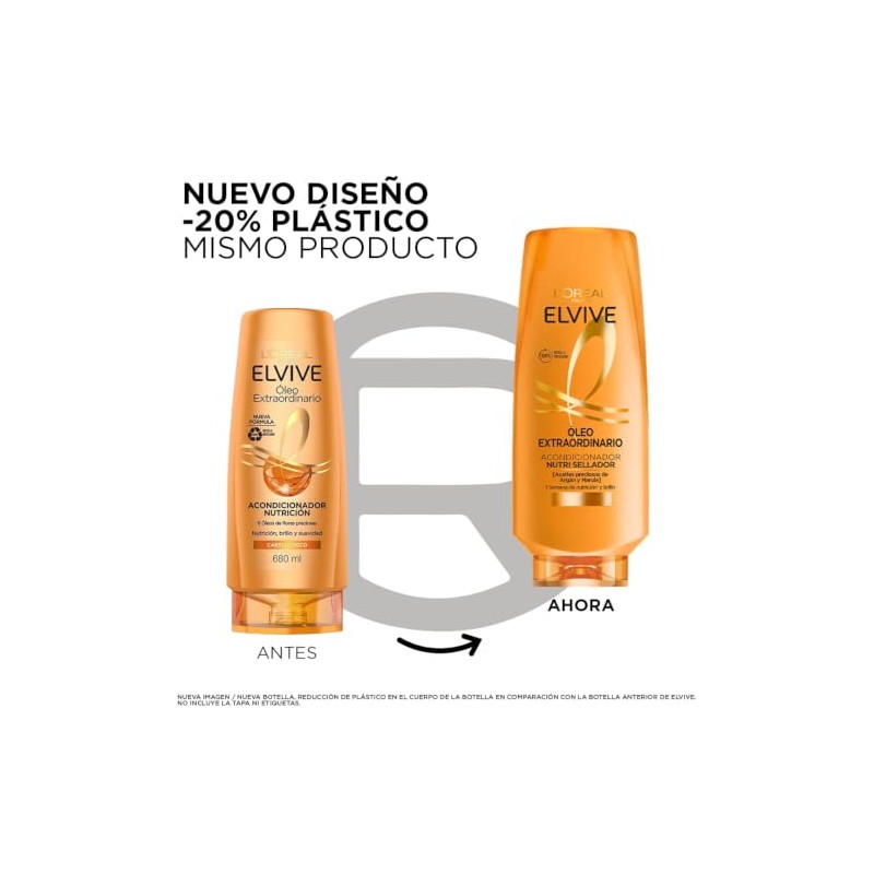 L'Oreal Paris Acondicionador, Oleo Extraordinario Elvive, 680 ml