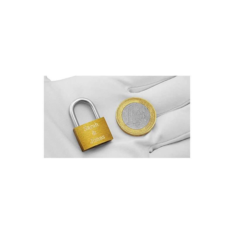 Hanessa Love Lock Engraved Padlock with Your Engraving Wedding Anniversary