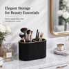 GORESE Makeup Brush Holder,Makeup Organiser Vanity Organiser PU Leather Cosmetics