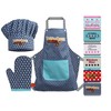 Emily´s Check Chef's Hat + Kitchen Apron + Oven Glove