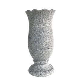 Grave Vase for Cemetery Memorial Grave Decoration Marble Color with Ground Spikes Comes with Flower Foam…