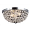 Elegant Designs FM1000-CHR Elipse Crystal 2 Light Ceiling Flush Mount,