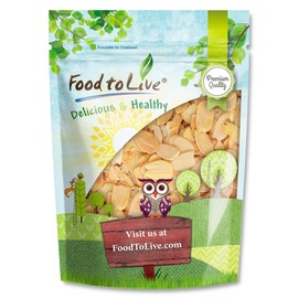 Food to Live Dry Roasted Blanched Sliced Almonds with Himalayan Salt, 12 Ounces – Perfectly Oven Toasted for Maximum Flavor, Lightly salted, No Oil Added, Perfect for Cooking, Baking and Snacking, Vegan, Kosher, Bulk