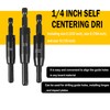 Self-Centering Drill Bit Assortment 3/32", 7/64", 1/8" with Impact Tough