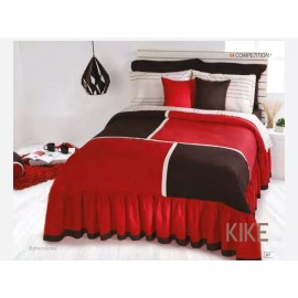 Competition Edrecolcha Kike Matrimonial C/2 Cojines Y 2 Fundas Rojo/cafe