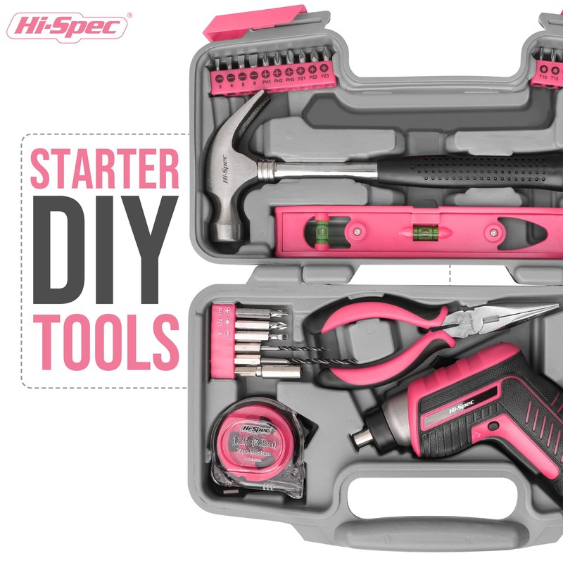 Hi-Spec 35-Piece Tool Kit with 3.6V USB Small Electric Screwdriver