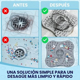4Pzs Tapón de Silicona para Desagüe de Suelo con Ventosa, 13x13cm