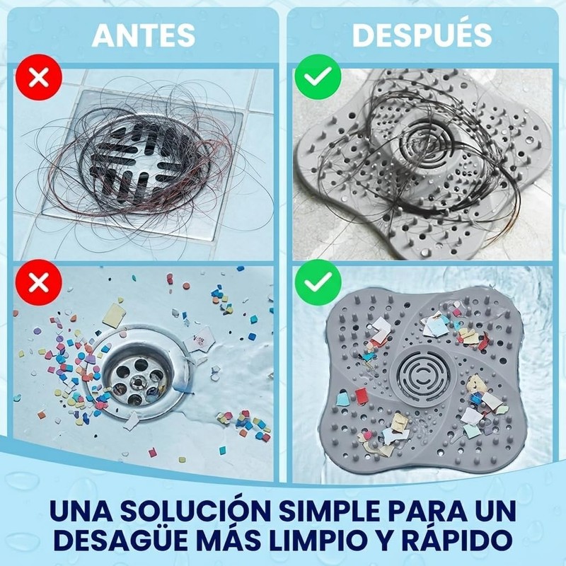 4Pzs Tapón de Silicona para Desagüe de Suelo con Ventosa,