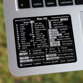 SYNERLOGIC MacBook Shortcut Sticker Mac OS Student edition (Larger font) VINYL
