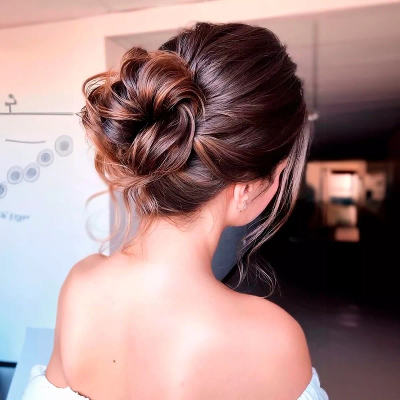 SM Extensión De Cabello Moño Ondulado Chongo Postizo Scrunchie