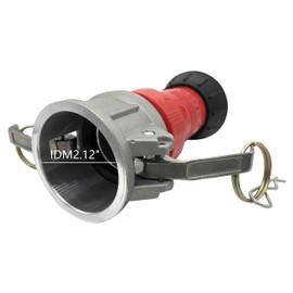 SpringSpray Aluminum 1-1/2" NPSH Camlock Fitting Coupling with Heavy-Duty Industrial Fire Hose Nozzle Fire Equipment Constant Flow Fog Nozzle