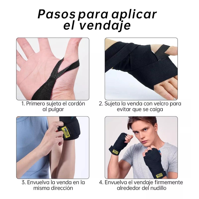 CONEJO MODA Vendas De Box Adx Semielasticas De Boxeo Elástico