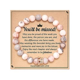 Going Away Retirement Bracelets for Women - You'll be Missed - Farewell Gifts for Colleague & Coworkers