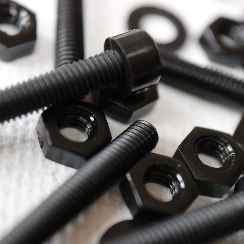 50 x Black Nylon Allen Bolts, M3 x 20mm, Plastic