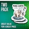 2-Pack Polar Bear Climate Stickers - Make Earth Cool Again