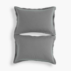 Christy King Pillowcases 2 Pack | Organic Retreat | Grey Pillow Case Pair | 100% Certified Organic Cotton | Super Soft Bed Linen