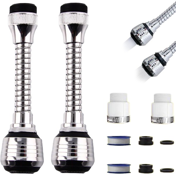 2Pcs Faucet Extender, Tap Aerator, Flexible Faucet Extender, 360 °