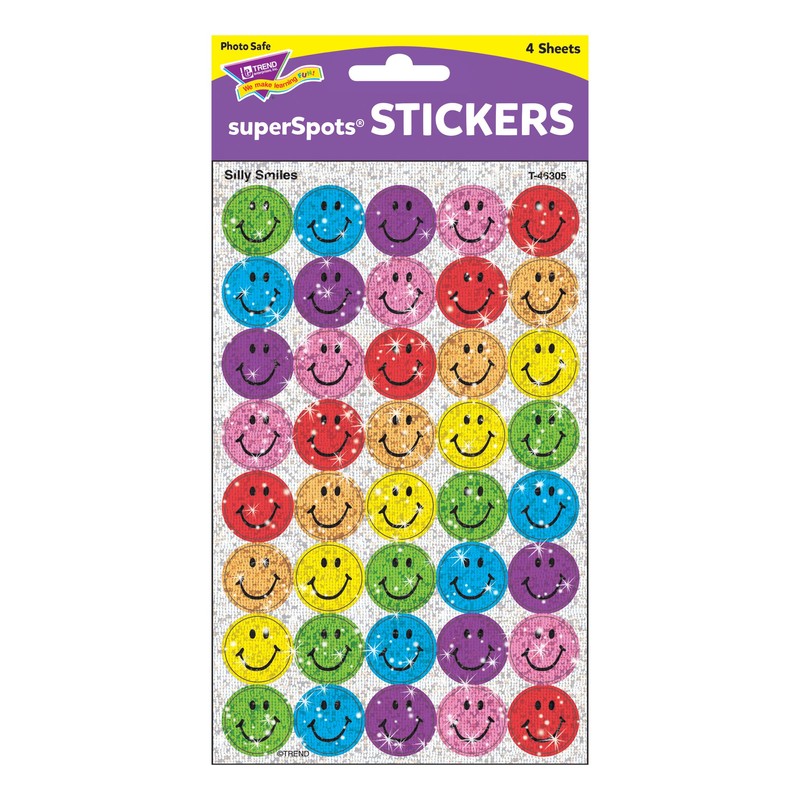 Trend SuperSpots Stickers Silly Smiles T-46305 Reward Stickers Smile Colorful