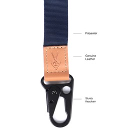 Wristlet Keychain, wrist lanyard for keys, Women's Keyrings,Wristlet Strap for Key, Hand Wrist Lanyard Key Chain Holder (Navy Blue)