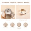 CLCTK 8 Pack Glass Cabinet Knobs and Pulls, Oval Crystal