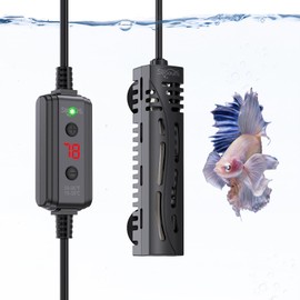SEAOURA Fish Tank Heater,Aquarium Heater,50W Aquarium Betta Heater for 5-15 Gallon with LED Temperature Display (50W)