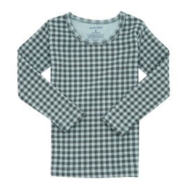 AVAUMA Baby Boys Girls Pajama Set 6M-7T Kids Cute Toddler Snug fit Pattern Design Pjs Cotton Sleepwear (Check.Mint Charcoal.XL)