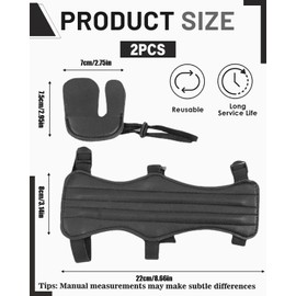 JUKOTA Armschutz Mit Fingerschutz Für Bogenschießen, Zubehör Für Bogensport, Bewegung, Laufen, Joggen Und Gymnastik Schwarz(2 Stück)