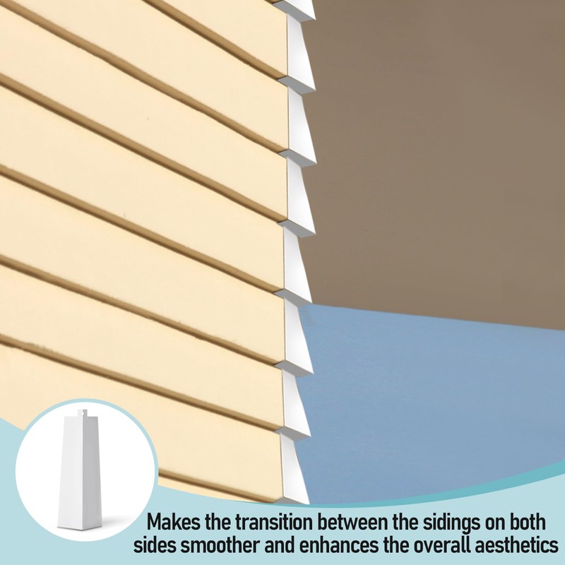 Therwen 16 Pcs Aluminum Siding Corners 8 Inch Outside White