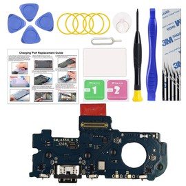 Charging Port Replacement Kit Compatible with Galaxy A35 5G US Version, Dock Board USB-C Connector Only for A35 5G SM-A356U, SM-A356U1, with Instruction Manual, Toolkit