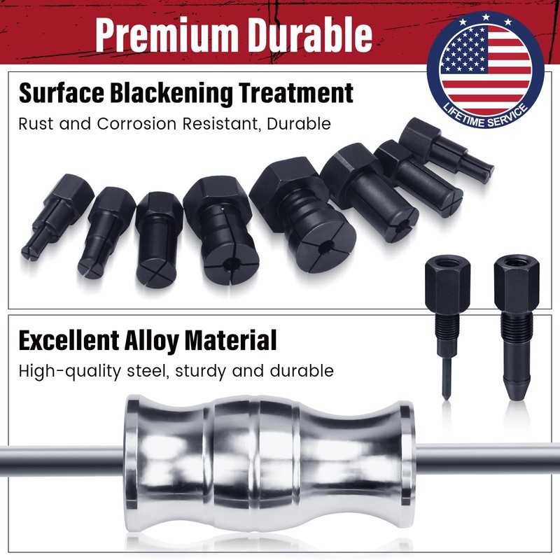 12pcs Blind Hole Collet Bearing Puller Set, Internal Bearing Extractor