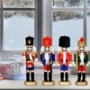Generisch Nussknacker Weihnachtsdekoration | Holz Nussknacker Soldat | 4er Set