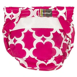 Kushies - Pañal individual para bebé, flores modernas fucsia