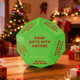 Santa Swap Gift Exchange Dice,2026 New-3 * 3in Exchange Gifts Family Game,Stocking Stuffers for Men Women, Anniversary Christmas Birthday Gifts for Men Women, Large Dice Party Gifts for Xmas