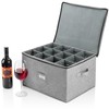 Hard Shell China Storage for Wine Glass - 16" x