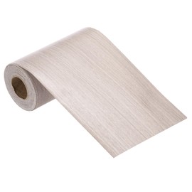 MECCANIXITY Wood Grain Repair Tape, 4 Inch x 33 Feet Self Adhesive Wood Grain Tape Multi-Purpose Wallpaper Border Trim for Furniture Floors Windows Doors Tables Home, Light Gray