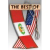 Rear view mirror car flags Peru and USA Peruvian unity