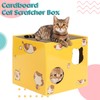 Cardboard Cat House with 2-Stories Scratch Pad | 2-Level Cat